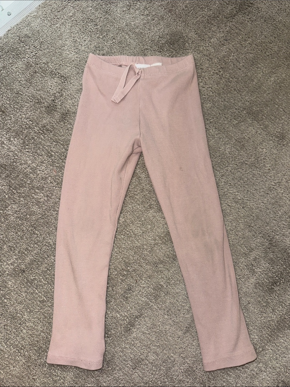 Zara Girls Ribbed Leggings in Blush Pink - 5-6T